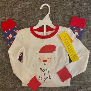 NWT Gymboree "Merry & Bright" Santa Gymmies Sleepwear Size 3 Years